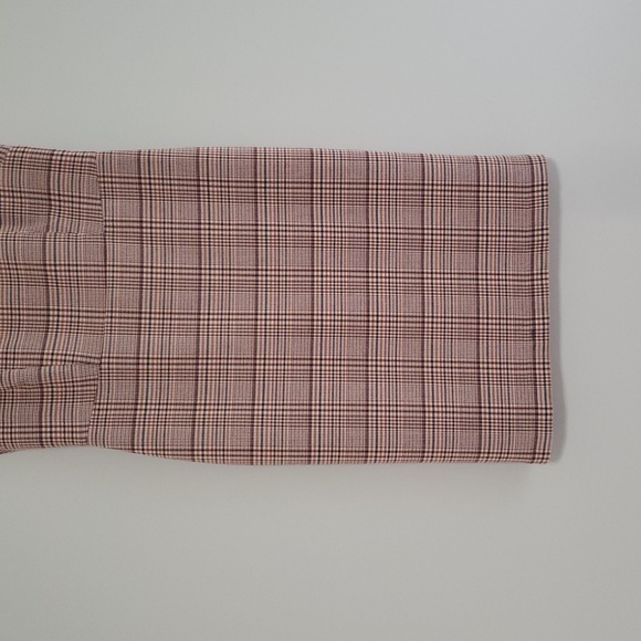 Ann Taylor Factory Midi Sheath Dress 10 Plaid Neutral Career Business Office - Picture 3 of 15